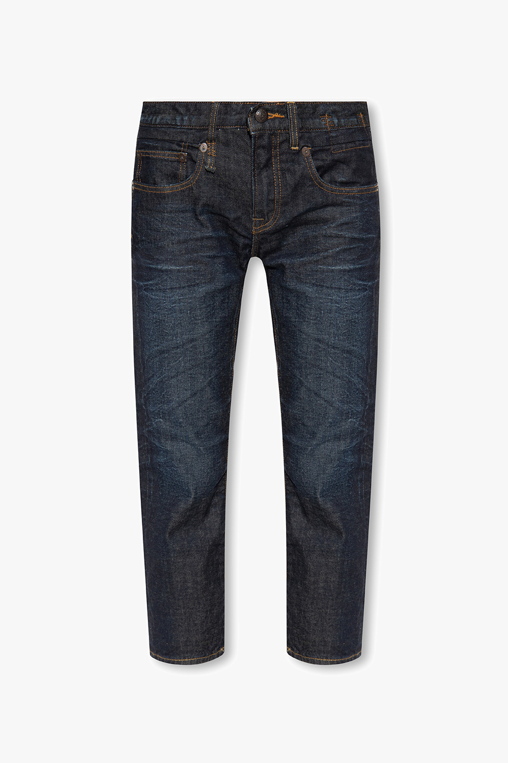 R13 Cropped jeans | Mid-Rise Stretch Denim Shorts in Medium